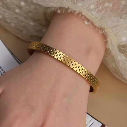 Exquisite Crystal Stainless Steel Women's Bracelet Bangles Gifts