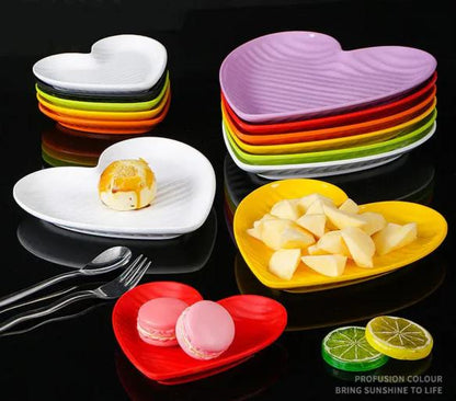 Nordic Creative Heart Shape Dipping Porcelain Salad Dessert Plate Tableware Snack Bowls Dish