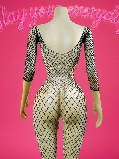 Sexy Open Crotch Bodystockings Fishnet Underwear Transparent Bodysuit Catsuit Cosplay Lingerie