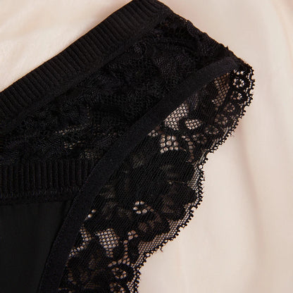 Women Lace Embroidery Low Rise Briefs Panties Solid Floral Underwear Lingerie