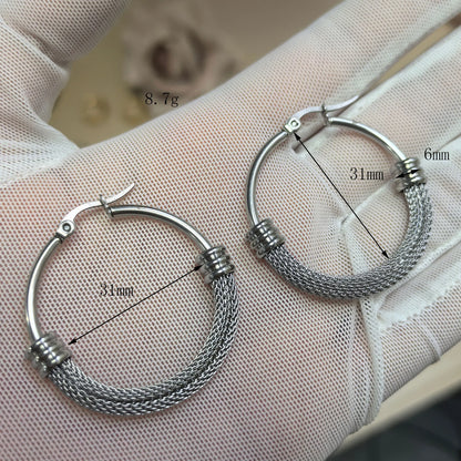 Exaggerated 18K Gold Plated Stainless Steel Women's Earrings Jewelry Gifts