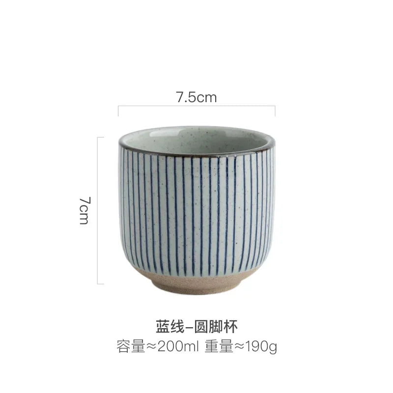 200~400ml Restaurant Master Retro Ceramic Japanese Mug Kung Fu Teacup Cup