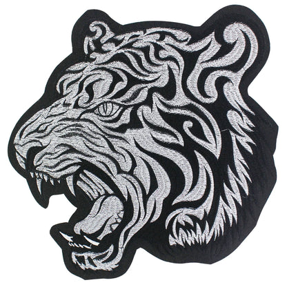 Cool tiger Embroidery Applique Patches for Clothes Iron on biker patch animal stickers DIY