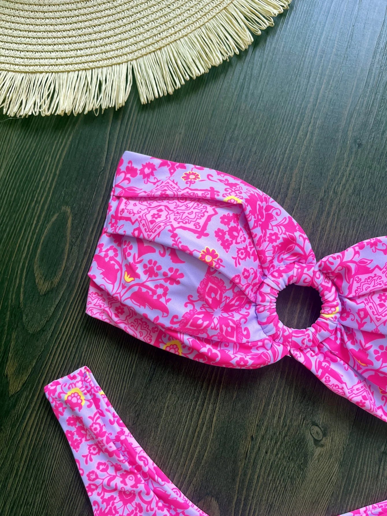 Sexy Colorful Floral Printed Bikini Swimsuit Two-pieces Bikini Bather Bathing Suit