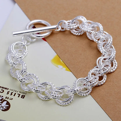 925 Silver Pretty Nice Fashion Wedding Party Circle Bracelets