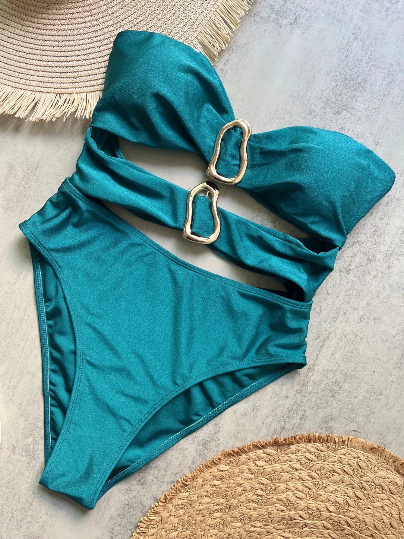 Oval One Piece Swimsuit Sexy Swimwear Women Swimsuit Hollow Out Monokini Bathing Suit