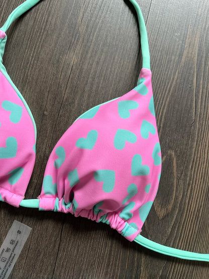 Sexy Print Thong Push Up Bikini Two Pieces Swimwear Beachwear Bathing Suits