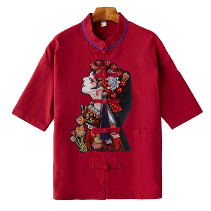 Embroidery Cartoon figure Opera characters embroidered applique Peking beaded Patches Patch by sewing