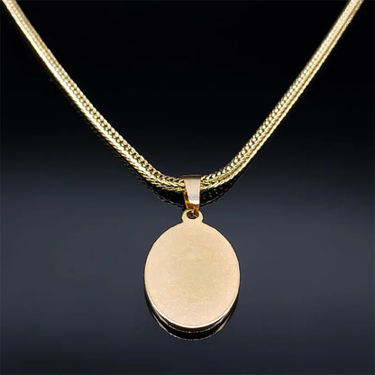 Men Orhodox Amulet Christian St.Michael Archangel Stainless Steel Protect Me Saint Angel Necklace