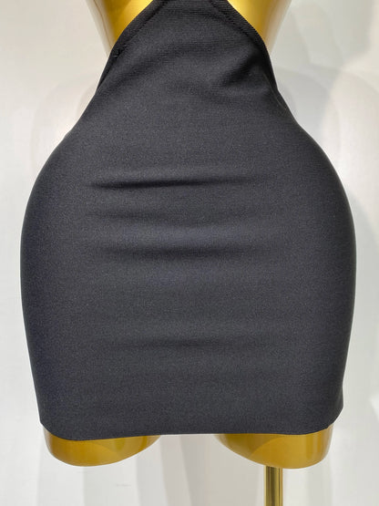 Sexy Backless Cut Out Bow Tie Bandage Celebrity Evening Party Birthday Dress