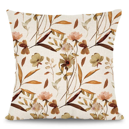 Plant Wildflower Abstract Watercolor Flower Deco Pillowcase Cushion Cover