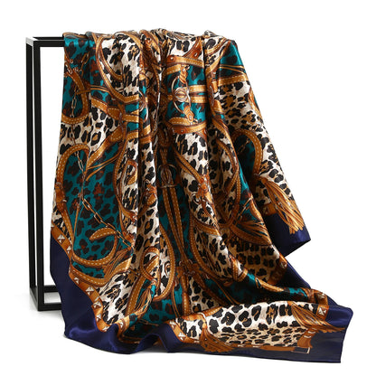 90*90cm Women Four Seasons Square Silk Satin Bandana Wrap Shawl Scarves Scarfs ggk7
