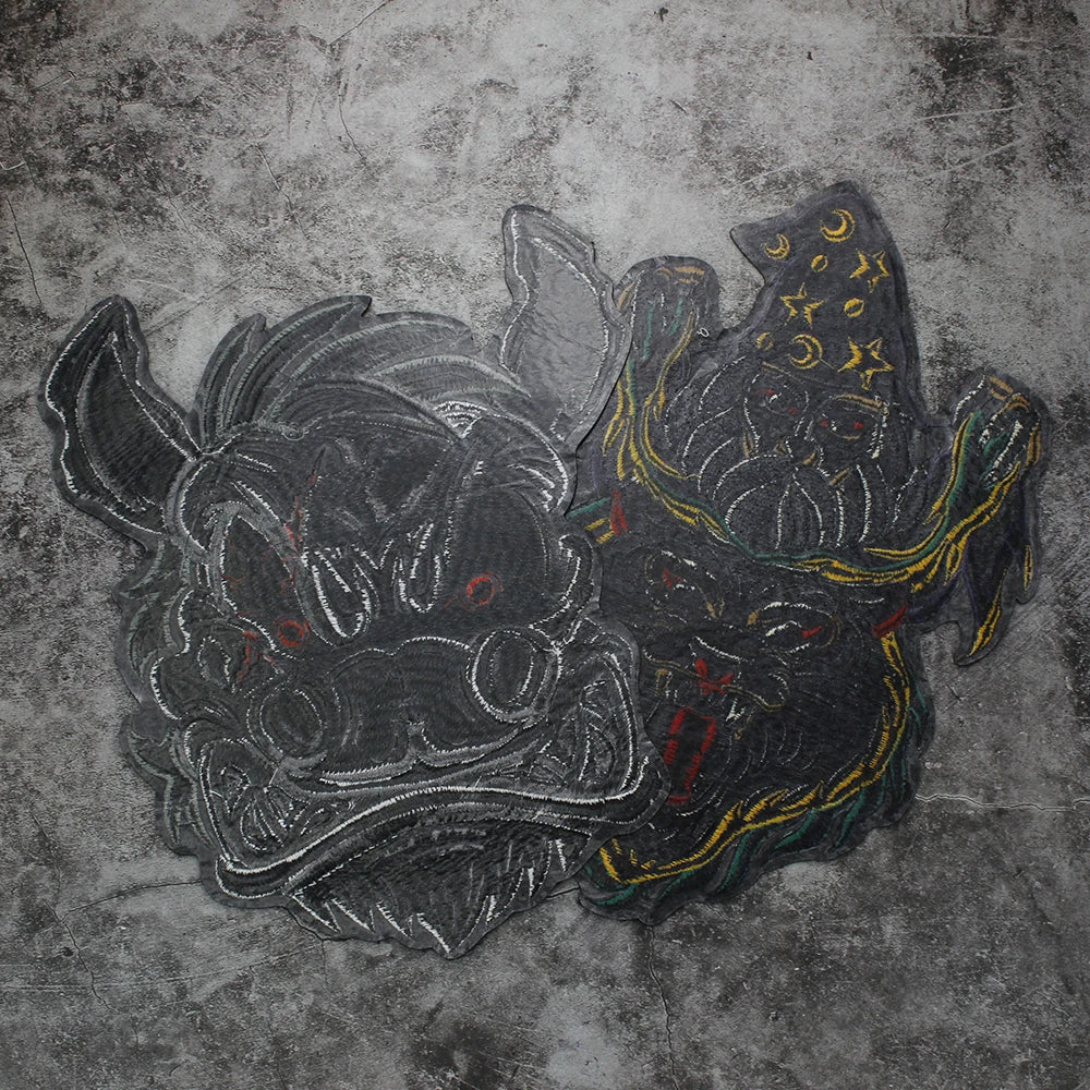 Male Wizard Beast Monster Fairytale Embroidery Patch Appliques Iron on Patches Badge Clothes Sewing