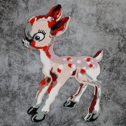 Bambi deer Pattern Embroidery Patch Appliques Iron on Patches Badge Clothes Sewing