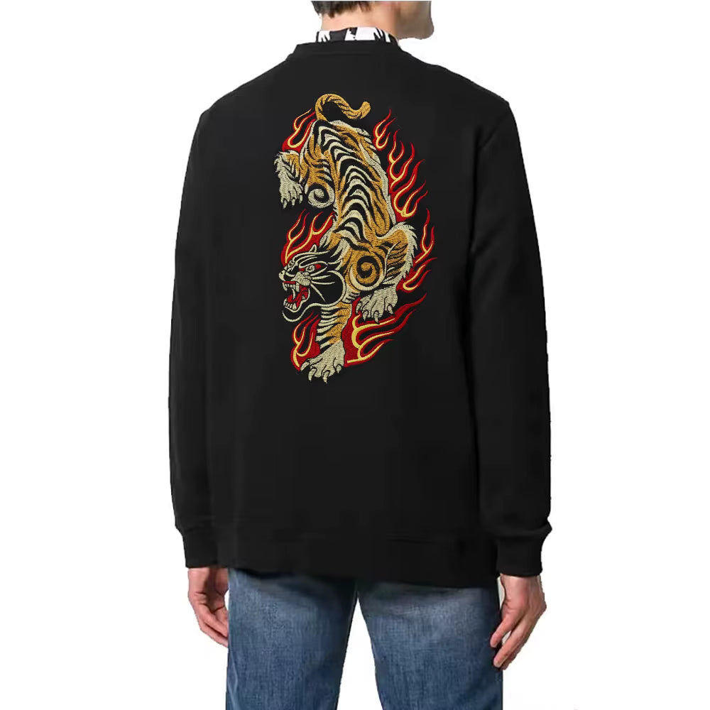 Golden Torch Leopard Embroidery Patch Appliques Iron on Patches Badge Clothes Sewing