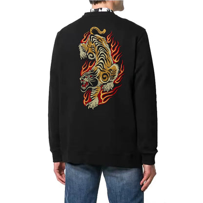 Golden Torch Leopard Embroidery Patch Appliques Iron on Patches Badge Clothes Sewing