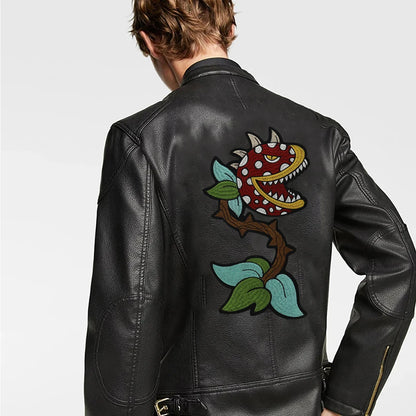 plant Cannibal flower Badges DIY Patc Iron on Embroidered  Applique Backpack Clothing