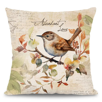 Home Decor Maple Squirrel Bird Design Thanksgiving Cushion Pillowcase Covers