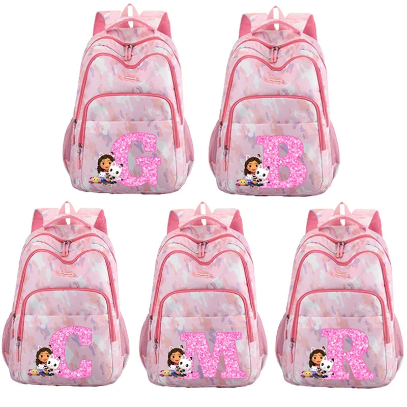 Gaby Dollhouse Kids Girls Backpack Cartoon Sweet Pink School Bag Birthday Gifts