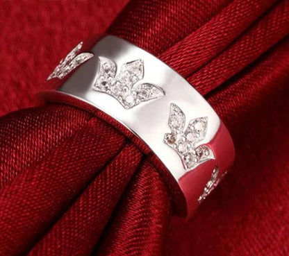925 Sterling Silver Crown Zircon Women Man Wedding Engagement Party Fashion Charm Ring