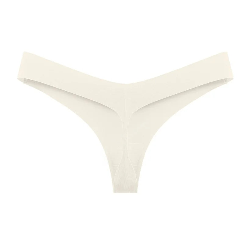 Women Girls Seamless Ice Silk G-String Underwear T-Back Sports Yoga Thong Traceless Briefs Panties