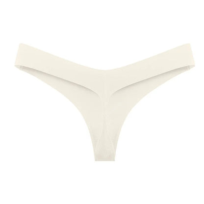 Women Girls Seamless Ice Silk G-String Underwear T-Back Sports Yoga Thong Traceless Briefs Panties