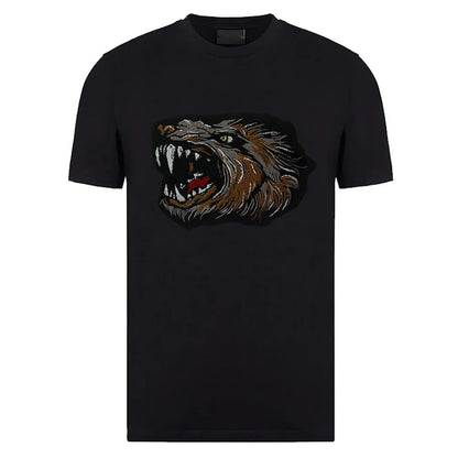 Large Size Biker Applique Fierce Tiger head Embroidery Patches Iron on for Clothes Animal Stickers Patch