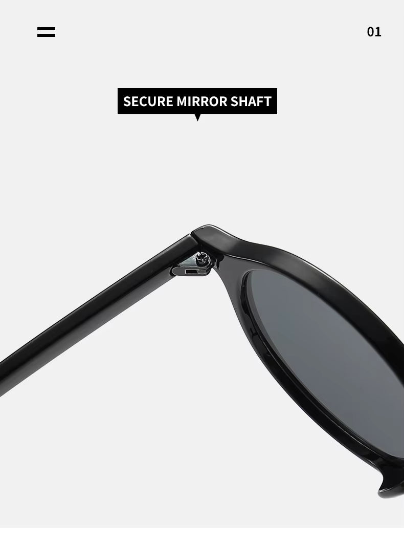 Women Men Retro Small Oval Rivets Shades UV400 Sunglasses Glasses