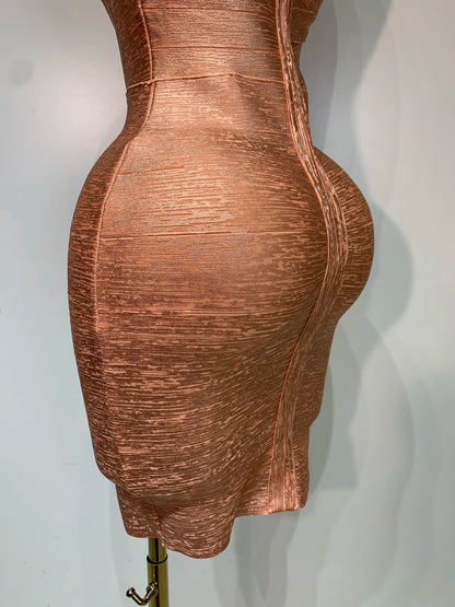 Sexy One Shoulder Bandage Short Sleeveless Bandage Evening Party Birthday Dress