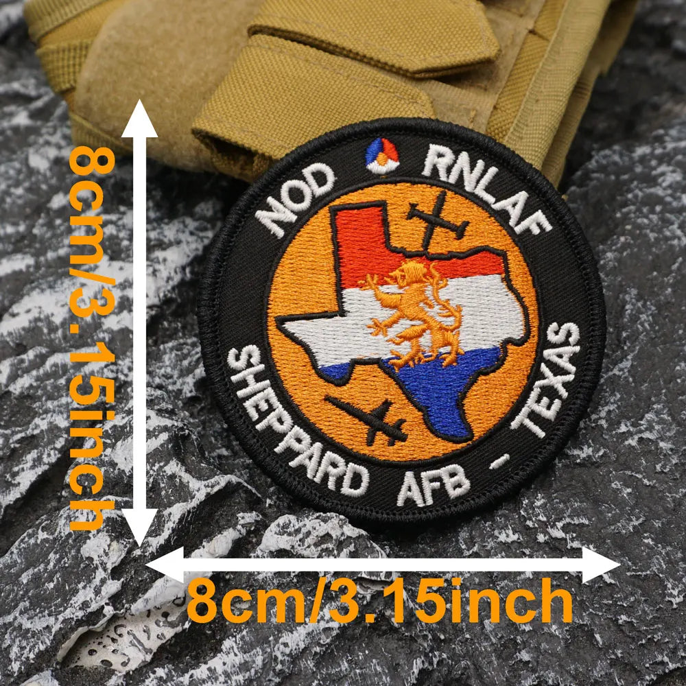 Euro-NATO Joint Jet Pilot Training Royal Netherlands Air Force Embroidered Patch Iron-On Sewing Clothes Patches Applique