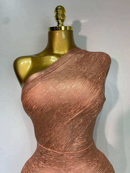 Sexy One Shoulder Bandage Short Sleeveless Bandage Evening Party Birthday Dress
