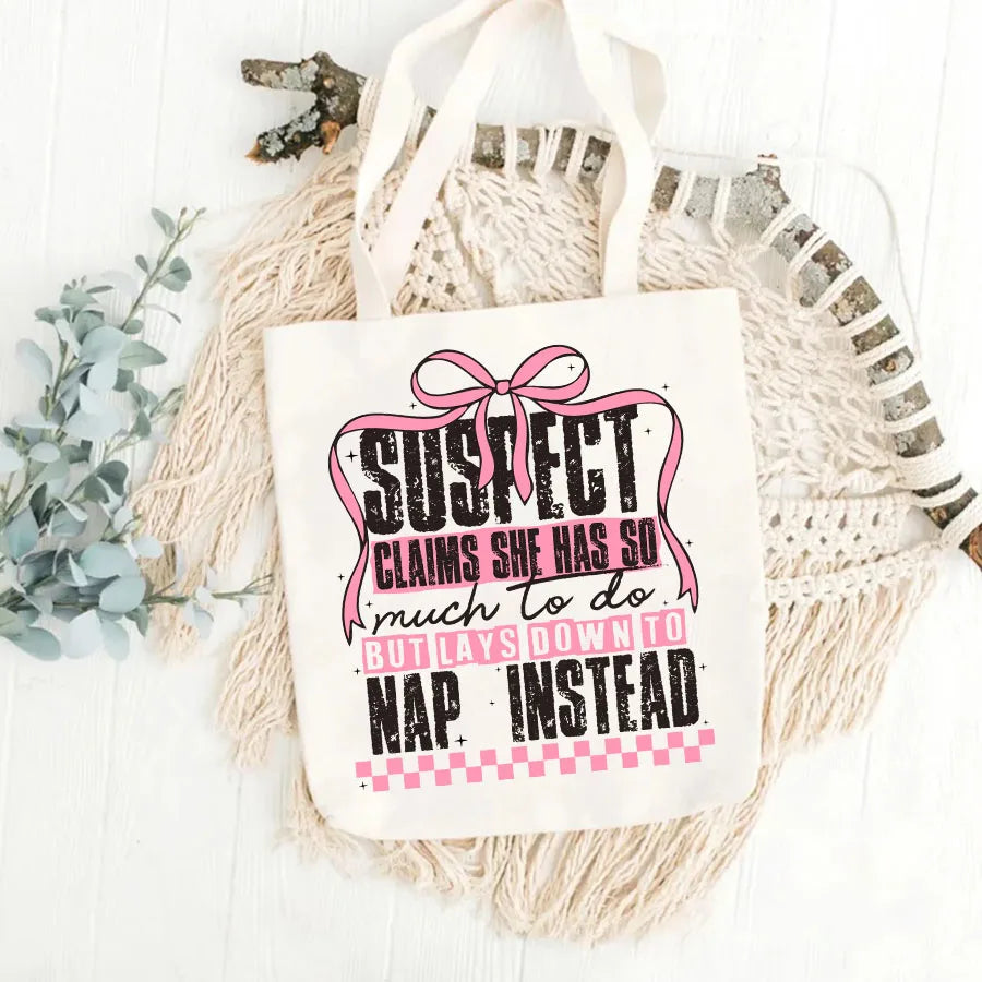 Suspect Claims She Put Her Crazy Away Iron-On Heat Transfer Sticker Decal T-shirts Sweatshirts Bag Clothes Fabric Decor