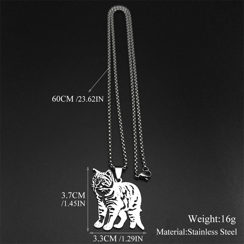 Kawaii Ragdoll Lovely Pet Kitty Cat Women Men Stainless Steel Gold Silver Color Chain Pendant Necklace