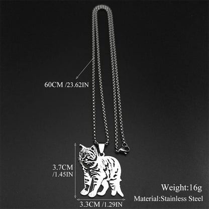 Kawaii Ragdoll Lovely Pet Kitty Cat Women Men Stainless Steel Gold Silver Color Chain Pendant Necklace
