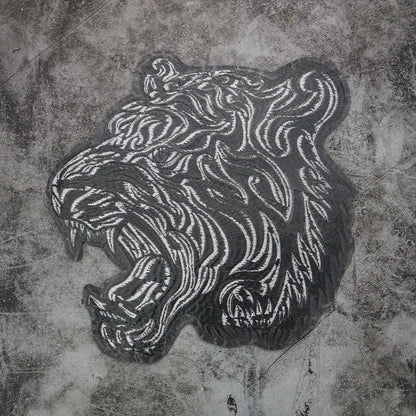 Cool tiger Embroidery Applique Patches for Clothes Iron on biker patch animal stickers DIY