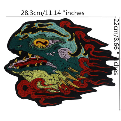 Toad Crow Foxes Dog Animal Embroidery Patch Applique Punk patches for clothing Iron On badges