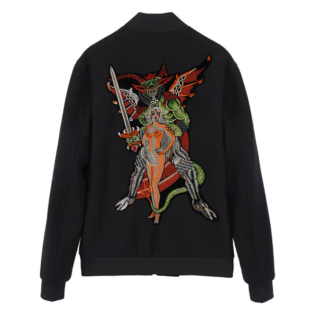 SEXY Women Dragons Patch Appliques Iron on Patches Badge Clothes Sewing