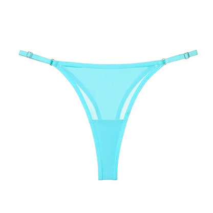 Women G-String Lace Briefs Hollow Out Transparent Thong Thin Underwear Low Waist Panties