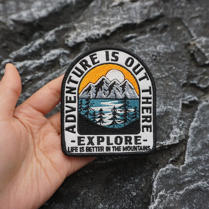 Adventure is out There Explore Embroidered Patch Iron on / Sew Applique Patches