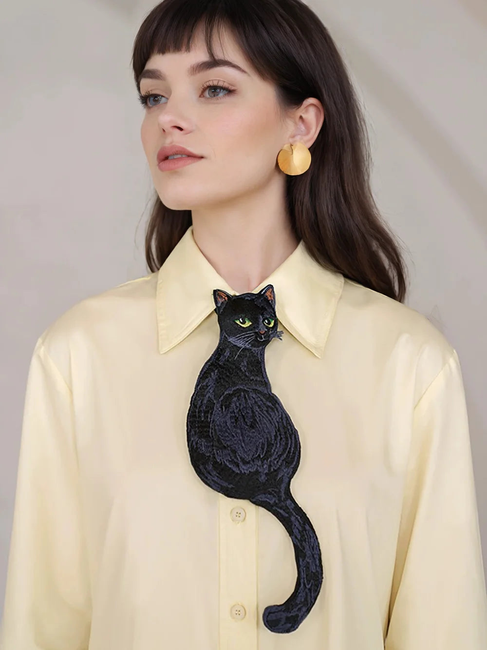 Embroidery Animal Fox Cat Patch Sewing Patches Clothes Stickers Garment