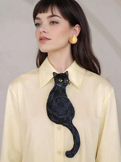 Embroidery Animal Fox Cat Patch Sewing Patches Clothes Stickers Garment