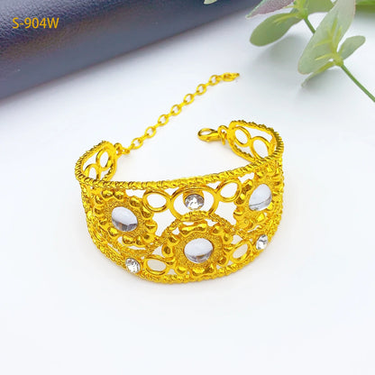 Ethiopian 24K Gold Plated Women African Bridal Wedding Large Pendant Necklace Earrings Bracelet Ring