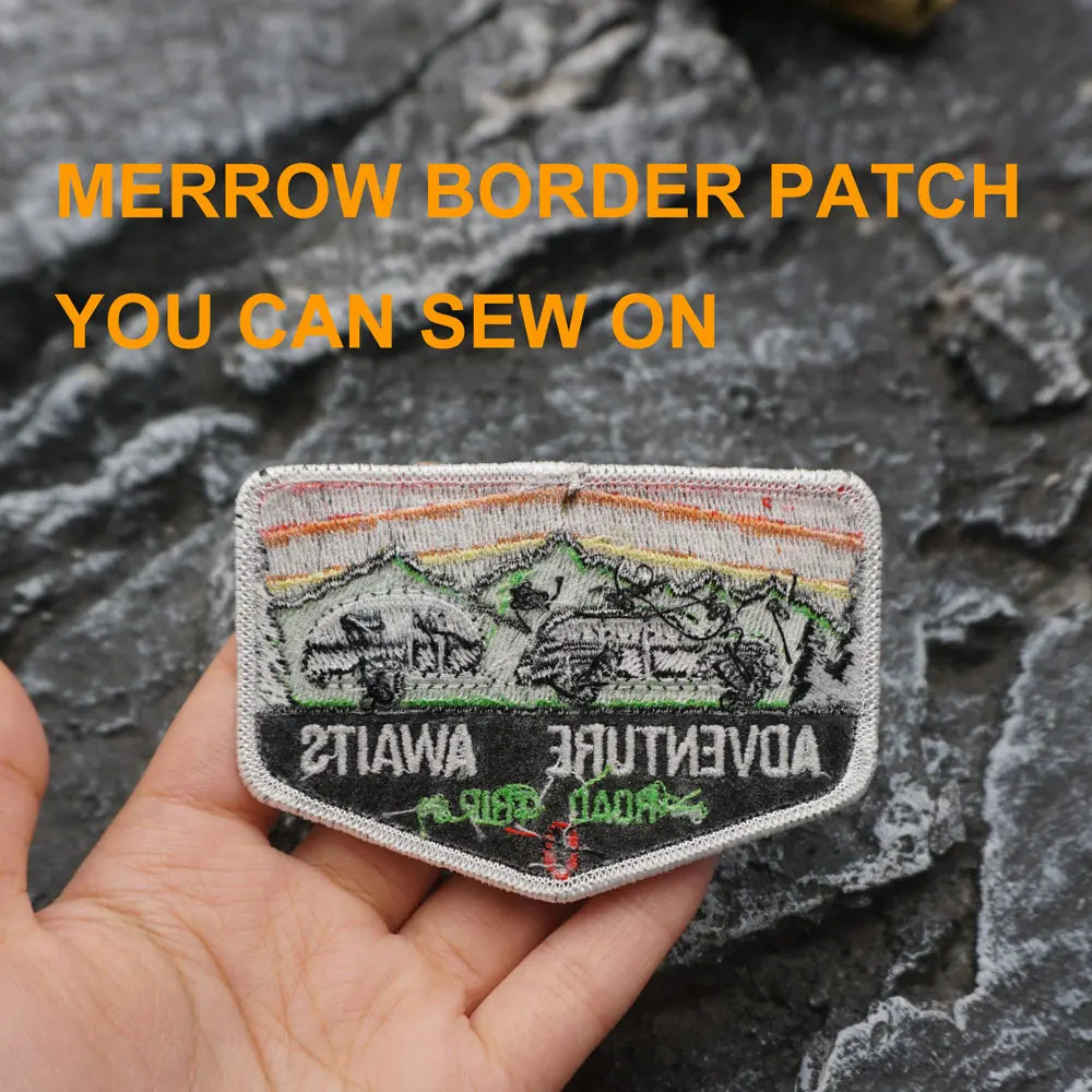 Adventure Awaits Embroidered Patch Iron on / Sew Applique Patches