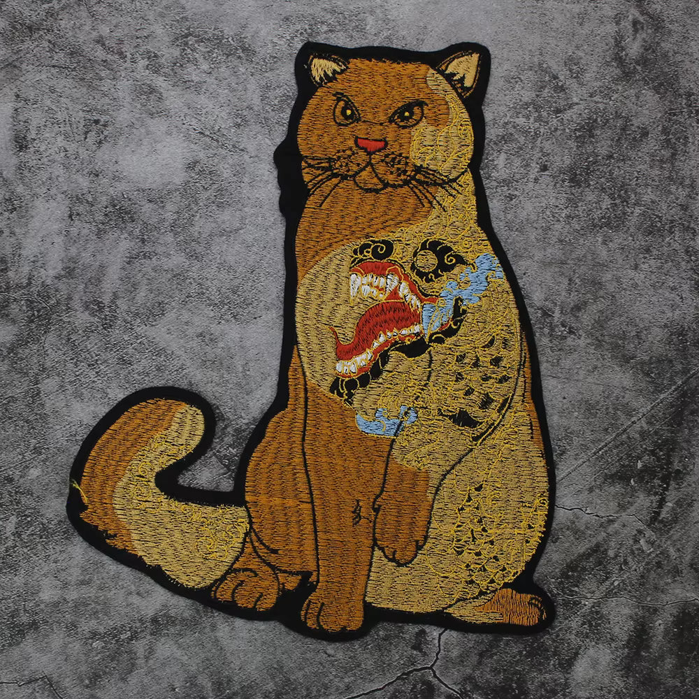Catfish Embroidery Motif Patch Appliques Iron on Patches Badge Clothes Sewing