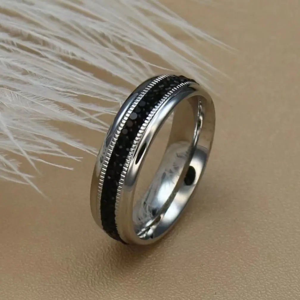 Women Zircon Stainless Steel Love Brand 18k Gold Color Wedding Ring