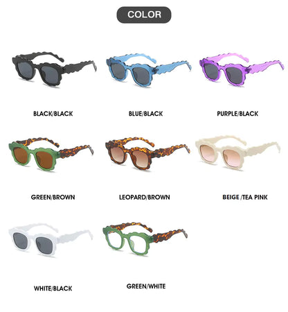 Men Women Retro Punk Shades UV400 Square Sunglasses Glasses