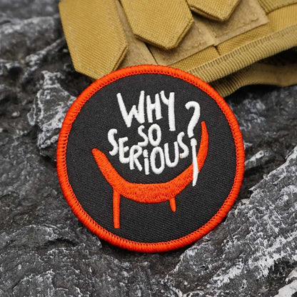 Why so Serious Tactic Embroidered Patch Iron-On Sewing Clothes Patches Applique