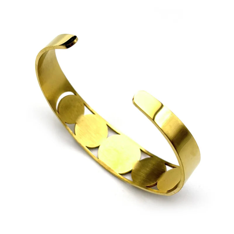 Women Men Stainless Steel Gold Color San Benito Religious Catholic Saint Benedict Adjustable Bracelet