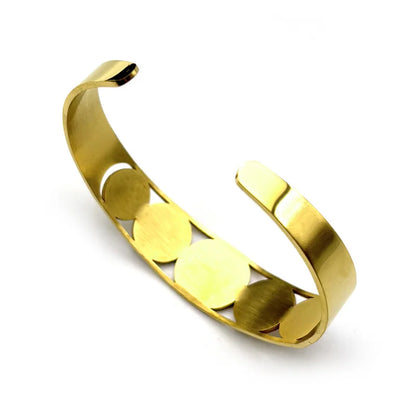 Women Men Stainless Steel Gold Color San Benito Religious Catholic Saint Benedict Adjustable Bracelet