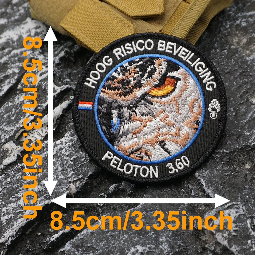 HOOG RISICO BEVEILIGING Embroidered Patch Iron-On Sewing Clothes Patches Applique